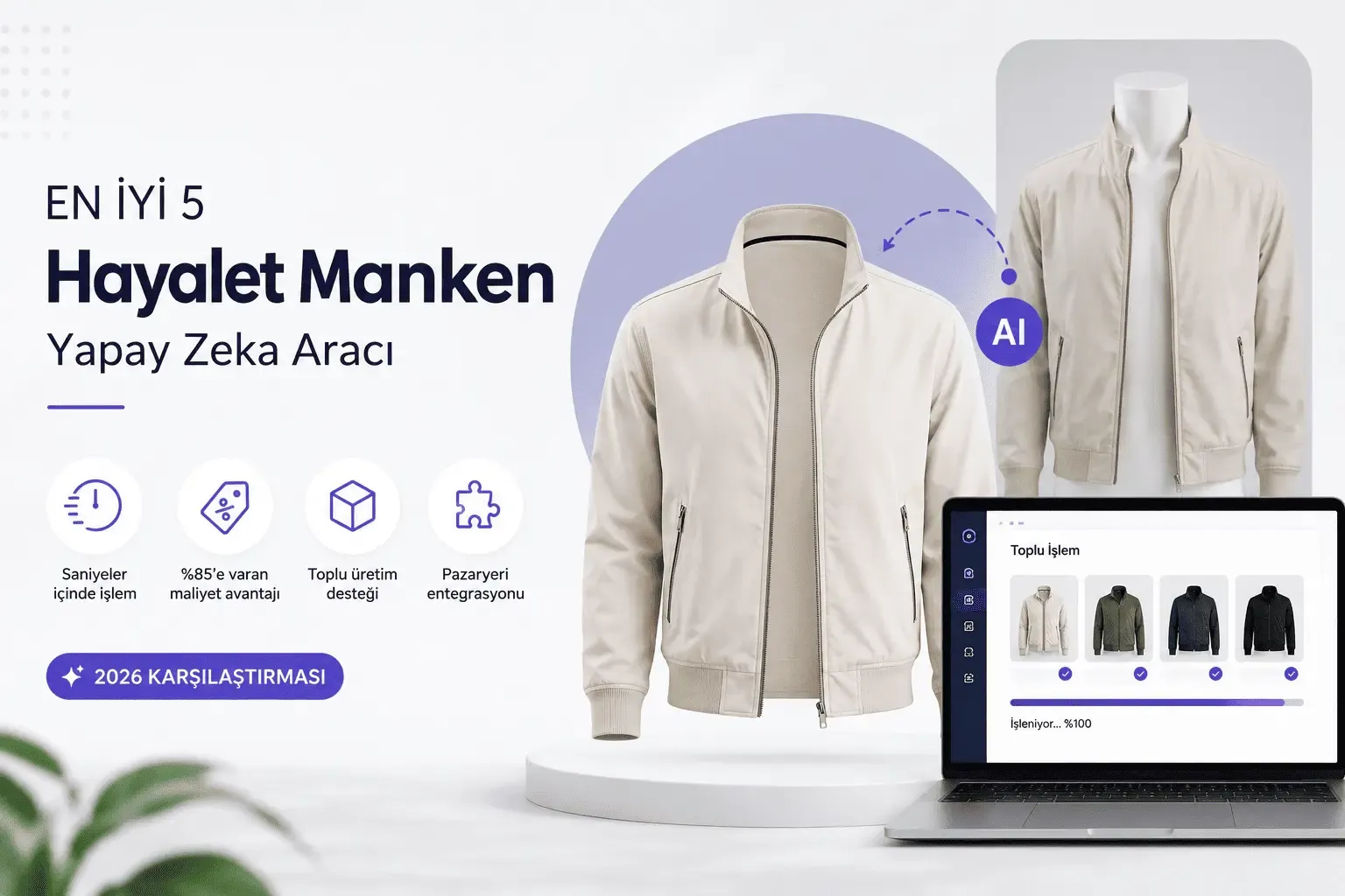 En İyi 5 Hayalet Manken Yapay Zeka Düzenleme Aracı (2026 Karşılaştırması)